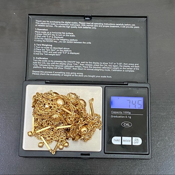 Vintage Unsigned Multi-Strand Chain Tassel Long Necklace - Picture 5 of 10